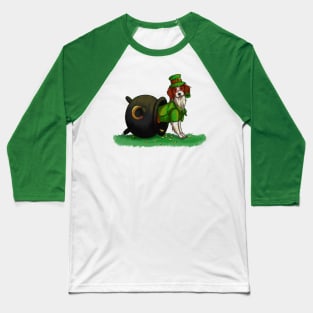 Lucky St. Patrick's Day Dog Baseball T-Shirt